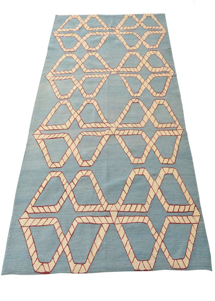 5' 4 x 6' 4 Hand Woven Kilim Modern Wool Rug