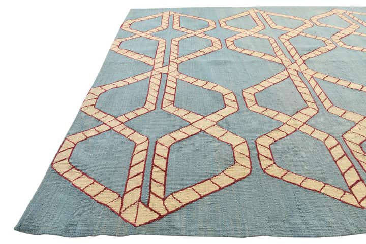 5' 4 x 6' 4 Hand Woven Kilim Modern Wool Rug