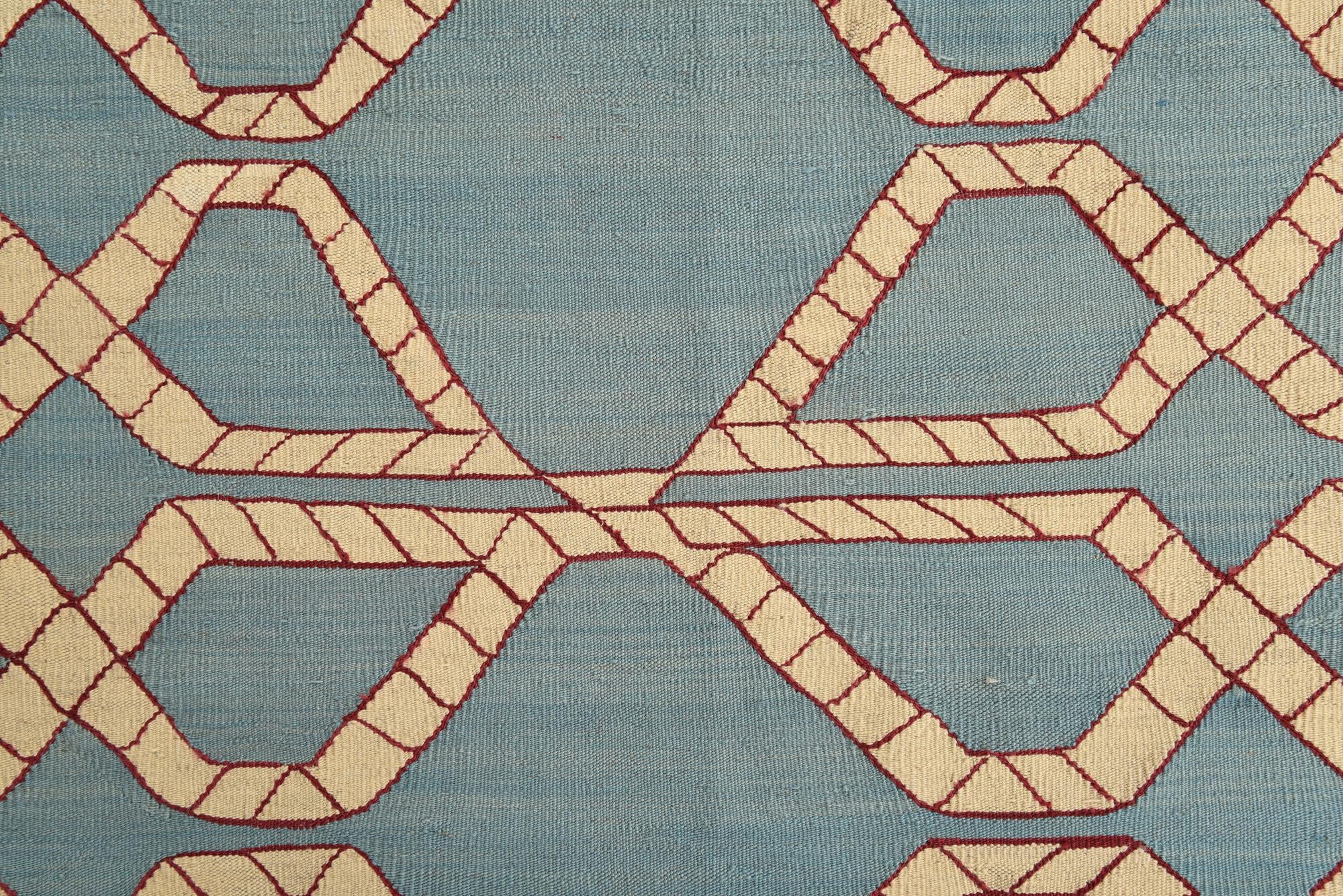 5' 4 x 6' 4 Hand Woven Kilim Modern Wool Rug