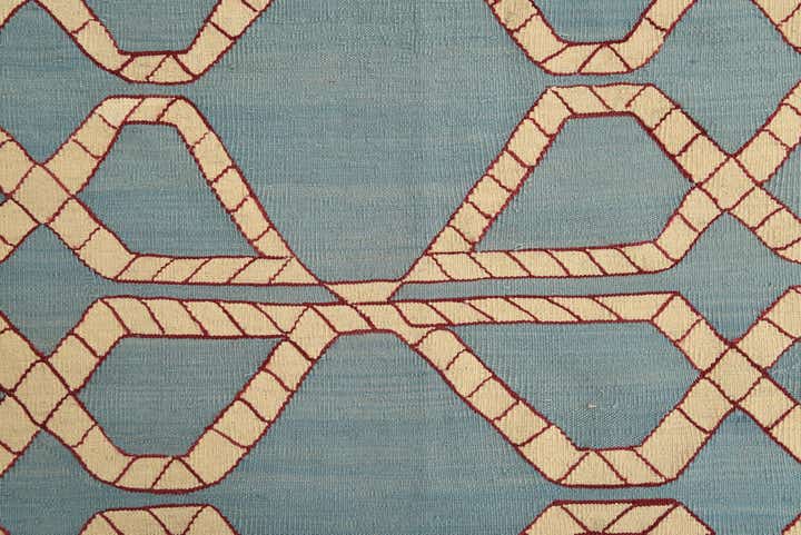 5' 4 x 6' 4 Hand Woven Kilim Modern Wool Rug