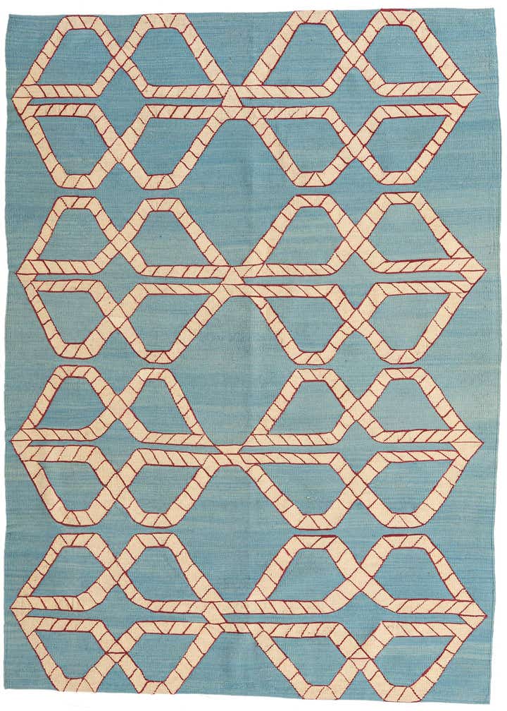 5' 4 x 6' 4 Hand Woven Kilim Modern Wool Rug