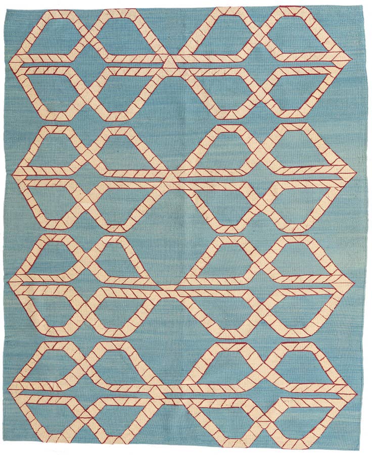 Detail image of 5' 4 x 6' 4 Hand Woven Kilim Modern Wool Rug