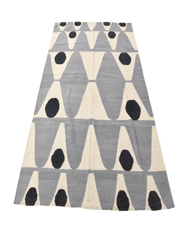 Detail image of 5' 11 x 7' 6  Hand Woven Kilim Modern Wool Rug