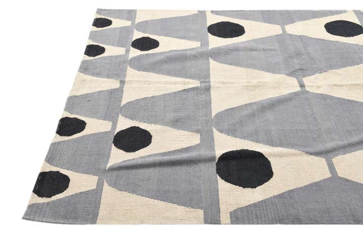 5' 11 x 7' 6 Hand Woven Kilim Modern Wool Rug