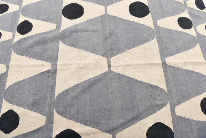 5' 11 x 7' 6 Hand Woven Kilim Modern Wool Rug