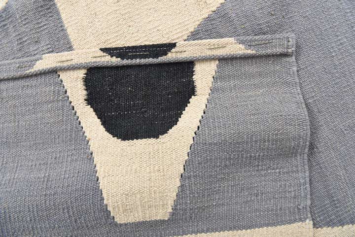 5' 11 x 7' 6 Hand Woven Kilim Modern Wool Rug