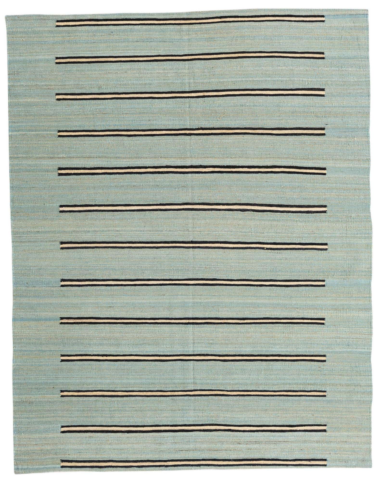 5' 3 x 6' 6 Hand Woven Kilim Modern Wool Rug