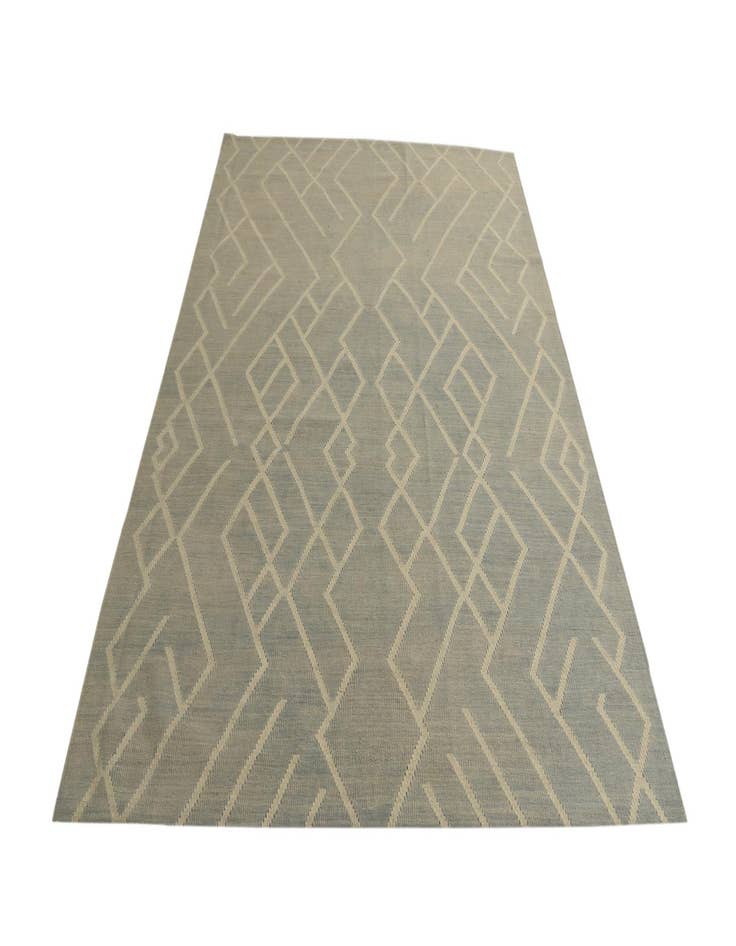 Detail image of 6' x 7' 10  Hand Woven Kilim Modern Wool Rug