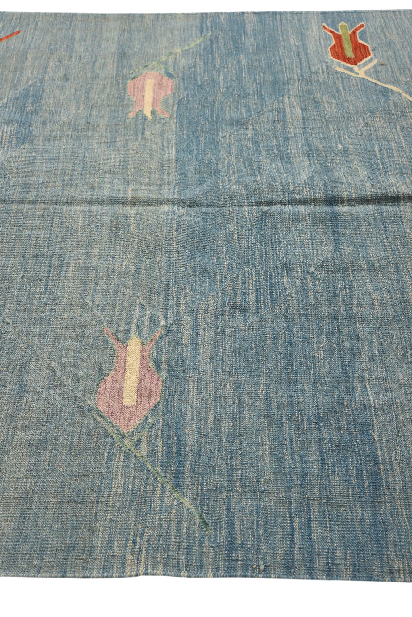 195cm x 295cm Tejido a mano Kilim Modern Alfombra Lana