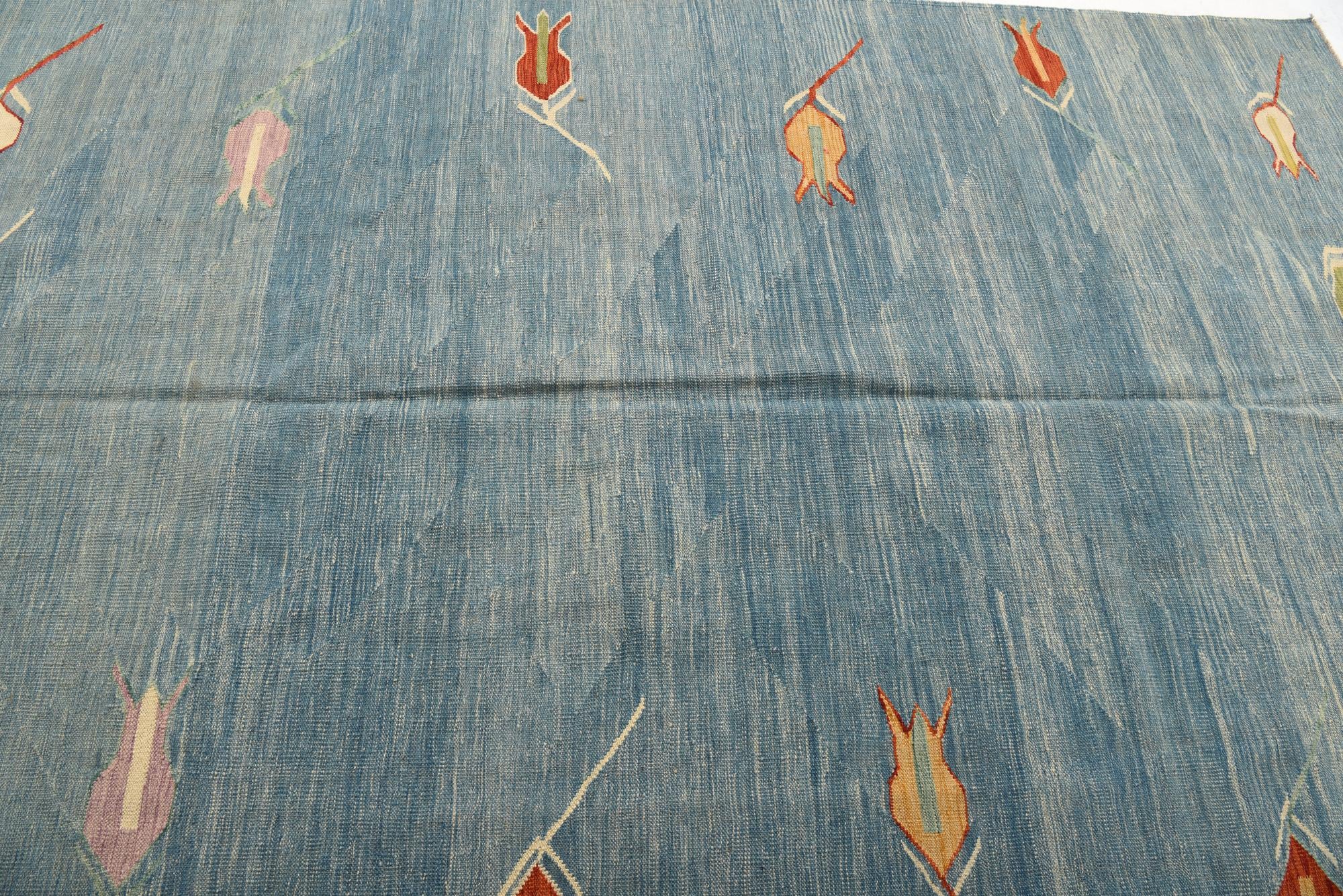 195cm x 295cm Tejido a mano Kilim Modern Alfombra Lana