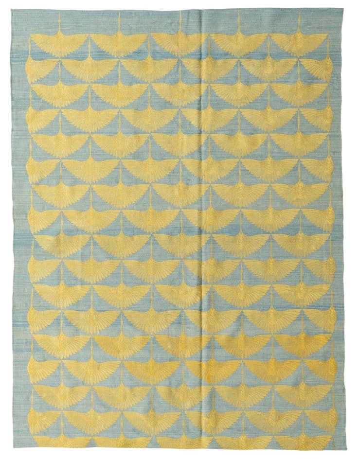 Detail image of 6' 6 x 9' 4 Hand Woven Kilim Modern Wool Rug