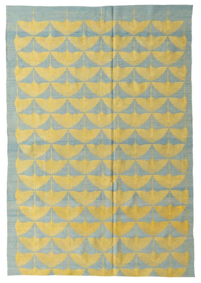 Detail image of 6' 6 x 9' 4 Hand Woven Kilim Modern Wool Rug