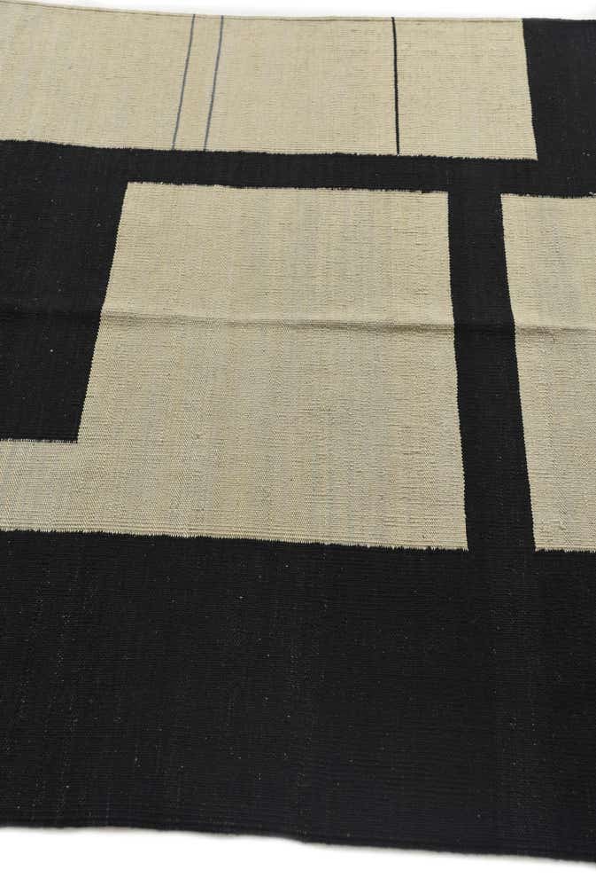 4' 4 x 5' 10 Hand Woven Kilim Modern Wool Rug