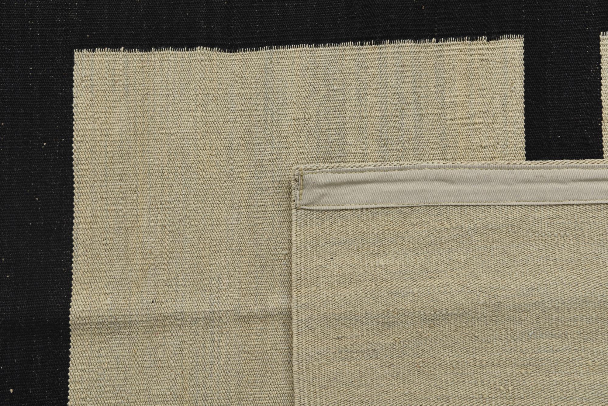 4' 4 x 5' 10 Hand Woven Kilim Modern Wool Rug