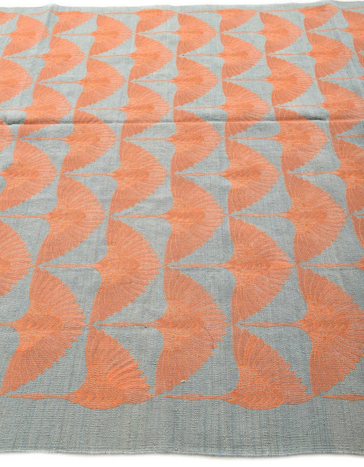 Detail image of 6' 6 x 9' 7  Hand Woven Kilim Modern Wool Rug