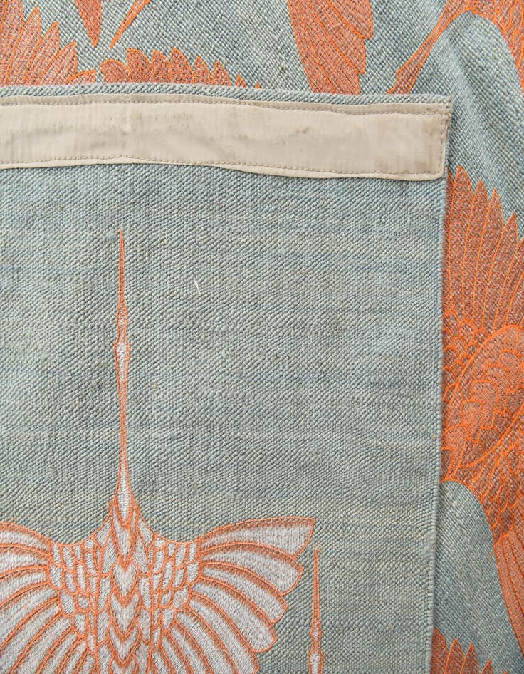 Detail image of 6' 6 x 9' 7  Hand Woven Kilim Modern Wool Rug