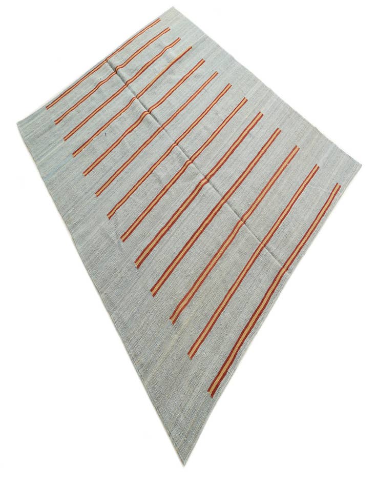 Detail image of 5' 3 x 6' 5 Hand Woven Kilim Modern Wool Rug