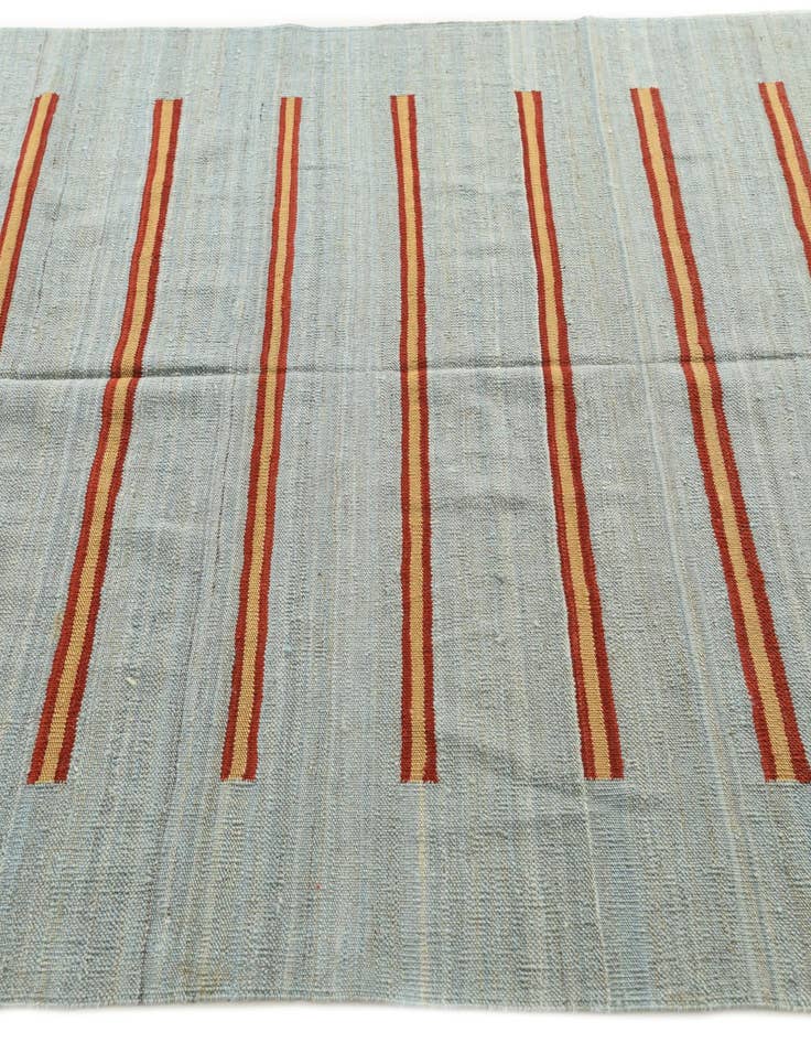 Detail image of 5' 3 x 6' 5 Hand Woven Kilim Modern Wool Rug