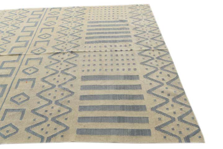 7' x 9' 9 Hand Woven Kilim Modern Wool Rug