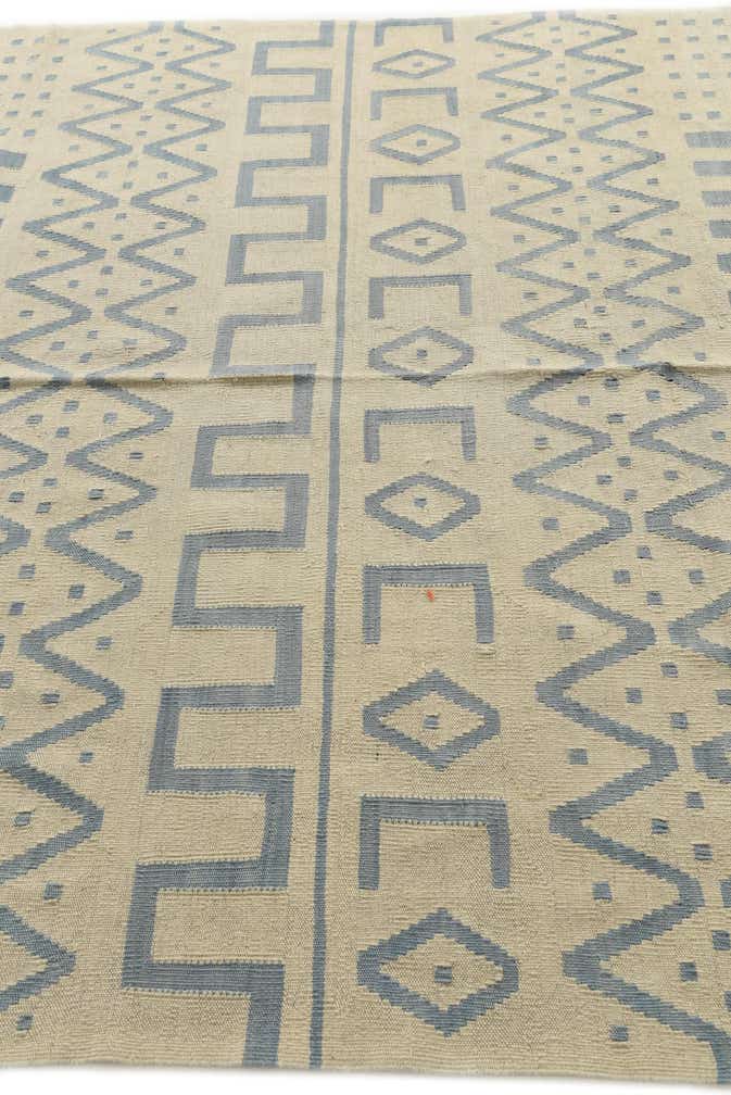 7' x 9' 9 Hand Woven Kilim Modern Wool Rug