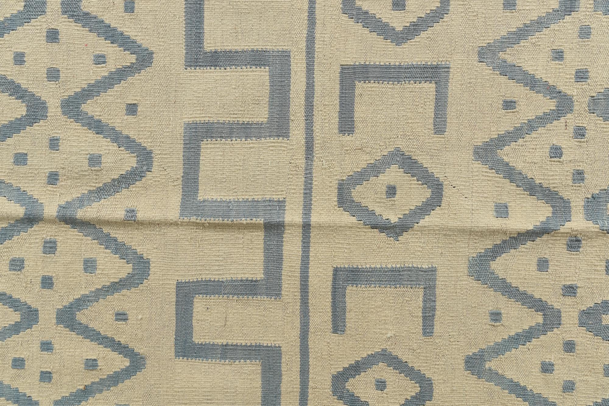 7' x 9' 9 Hand Woven Kilim Modern Wool Rug