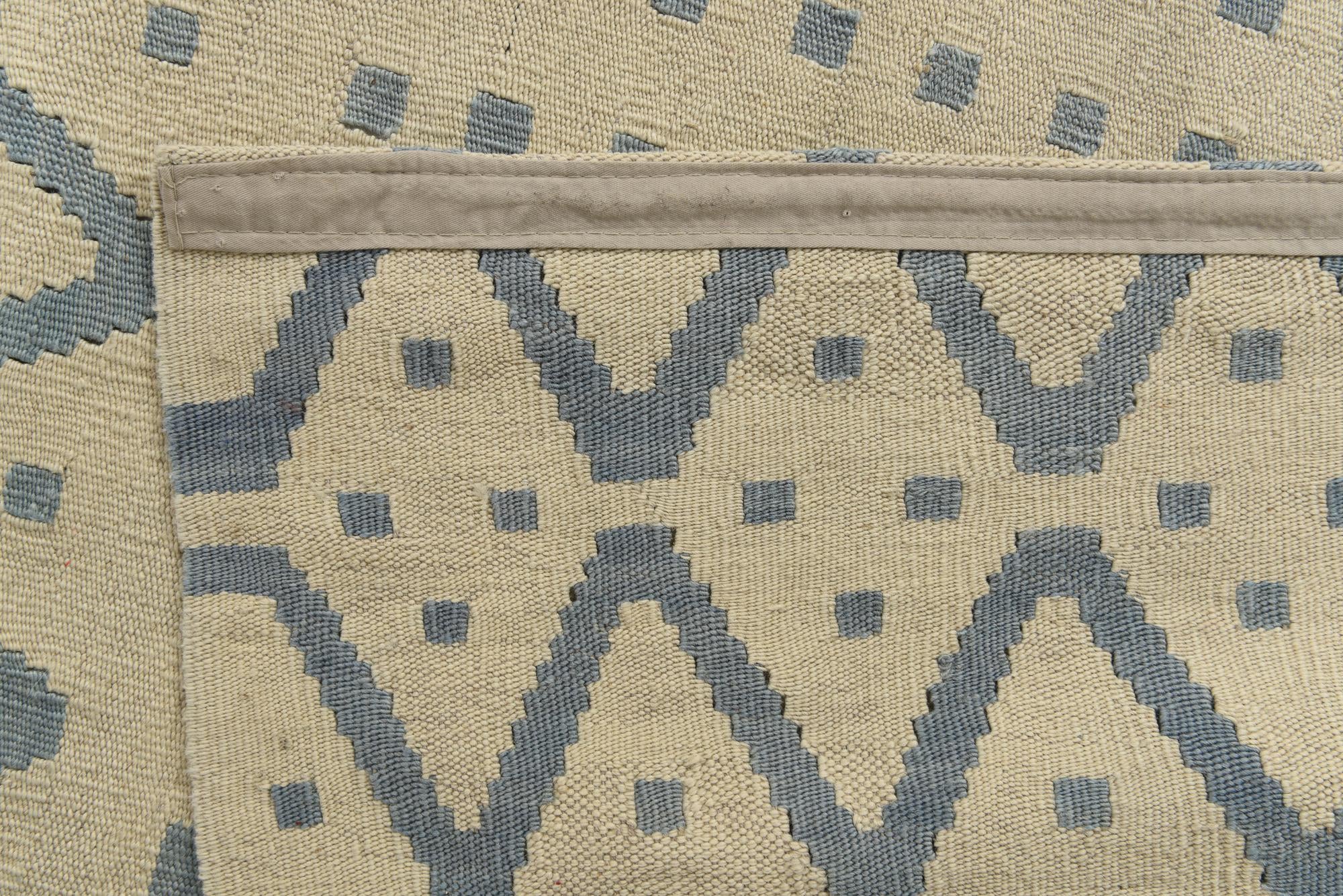 7' x 9' 9 Hand Woven Kilim Modern Wool Rug