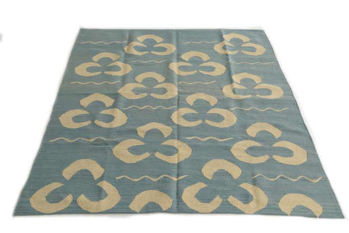 5' x 6' 5 Hand Woven Kilim Modern Wool Rug