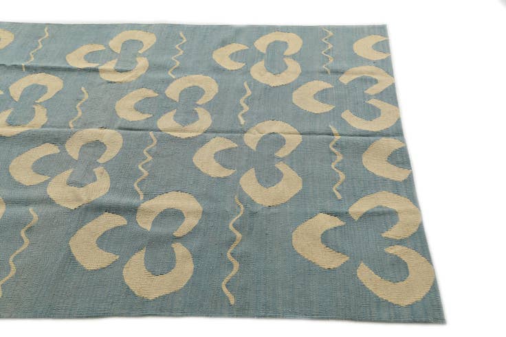 Detail image of 5' x 6' 5 Hand Woven Kilim Modern Wool Rug