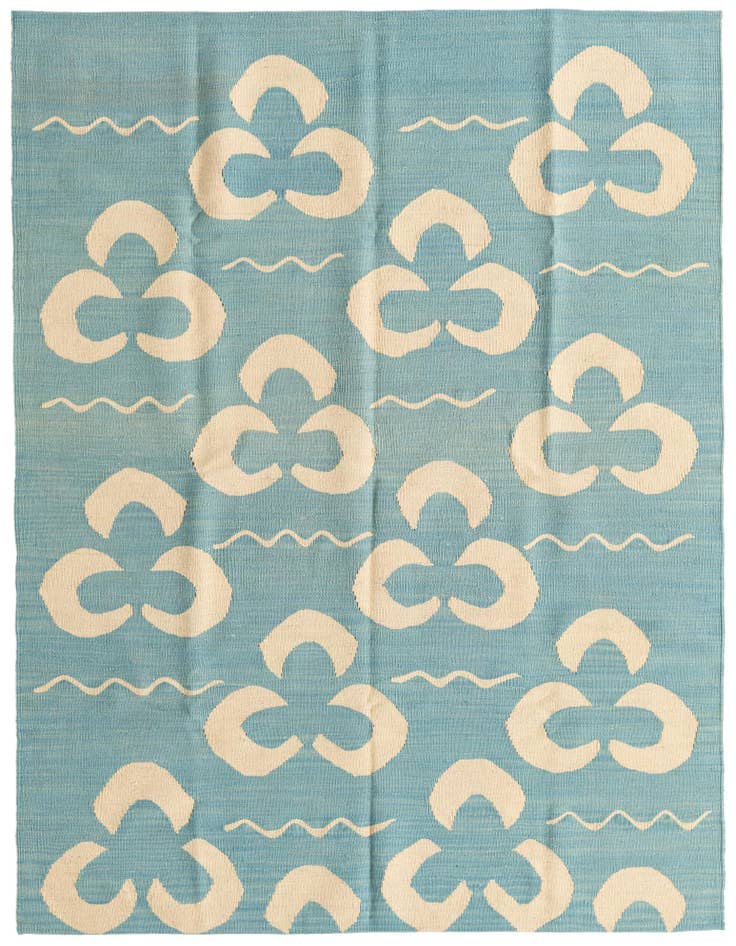 Detail image of 5' x 6' 5 Hand Woven Kilim Modern Wool Rug