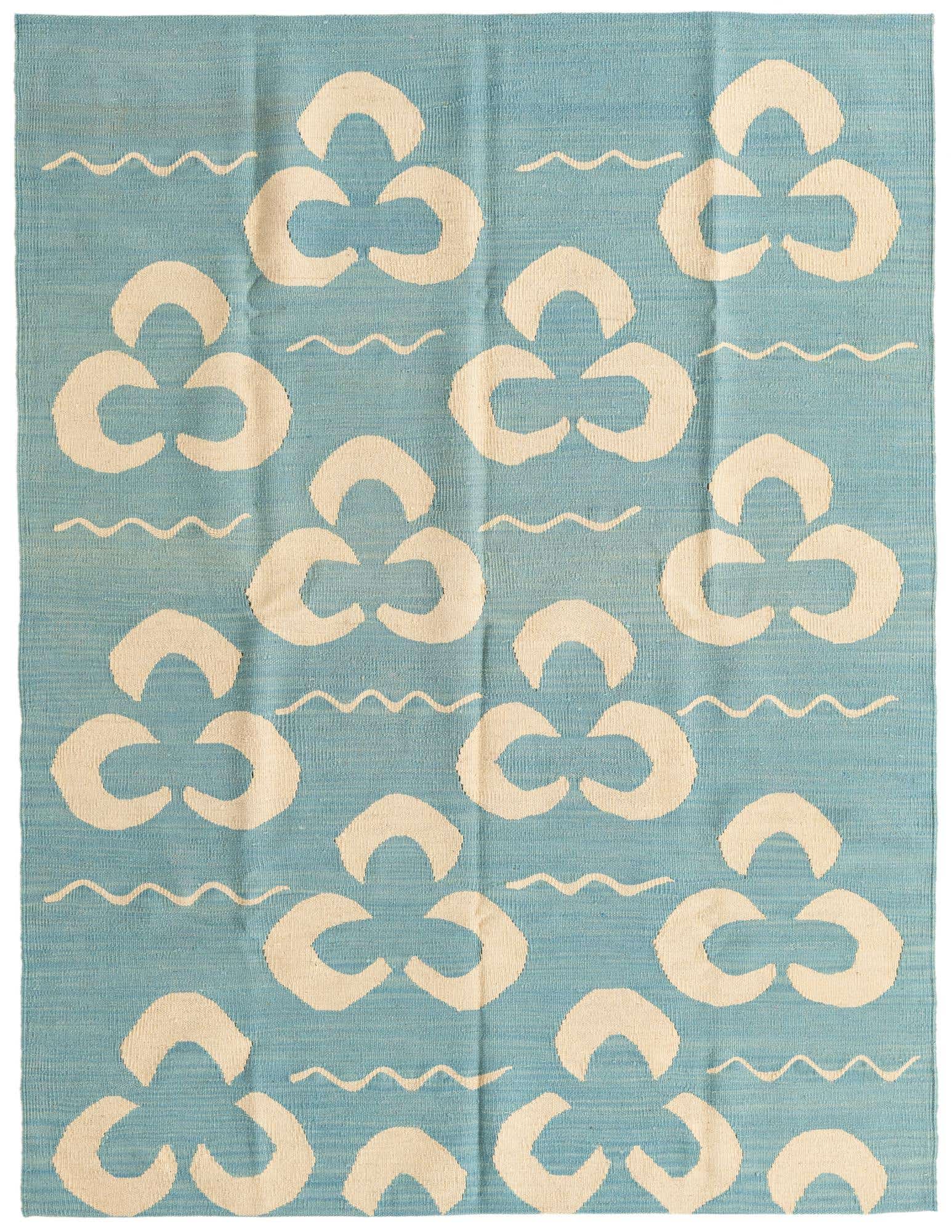 5' x 6' 5 Hand Woven Kilim Modern Wool Rug