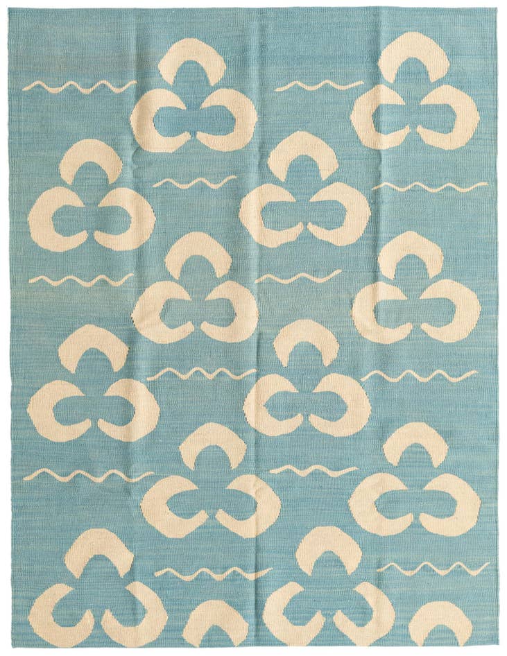 Detail image of 5' x 6' 5 Hand Woven Kilim Modern Wool Rug