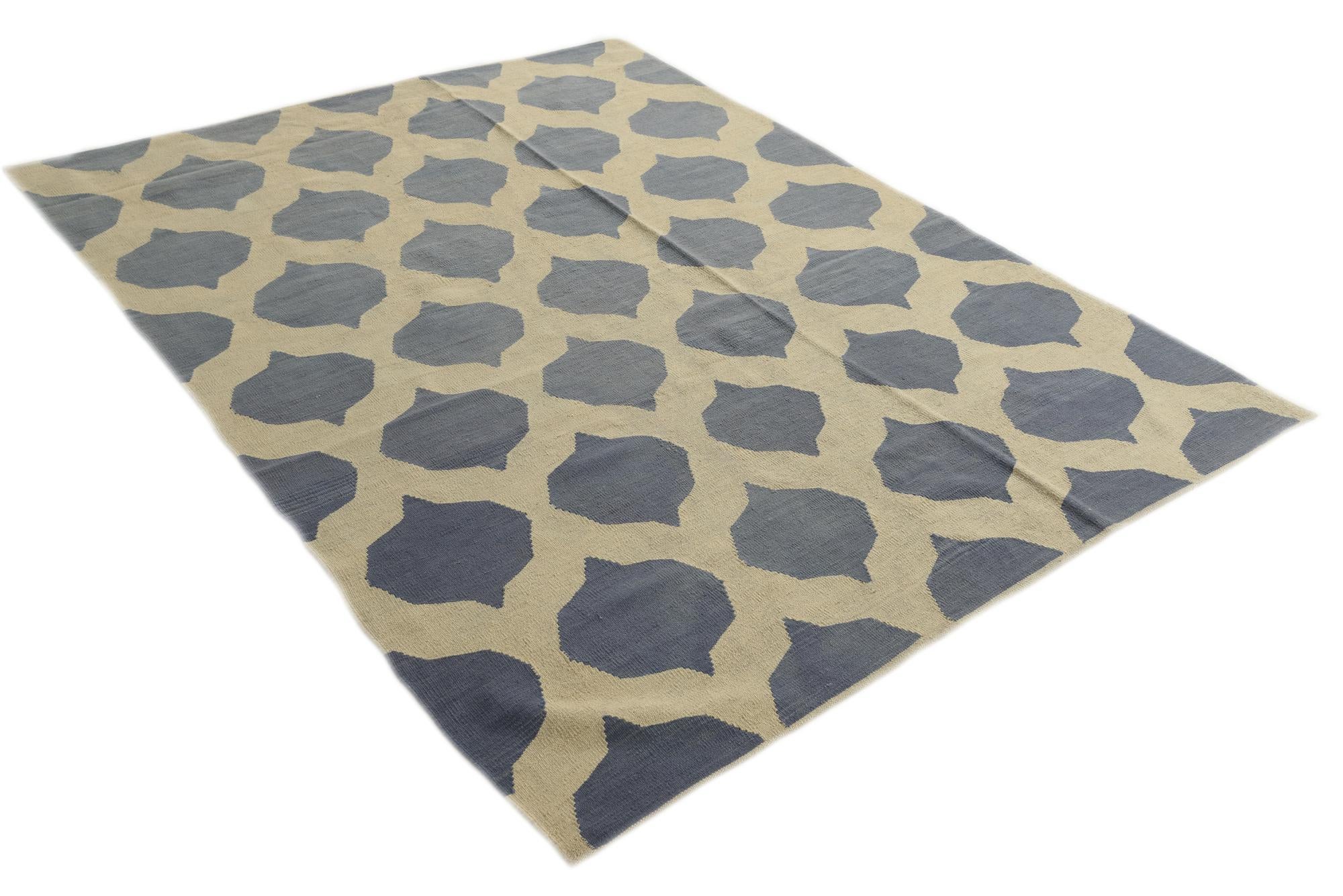 5' 10 x 7' 10 Hand Woven Kilim Modern Wool Rug