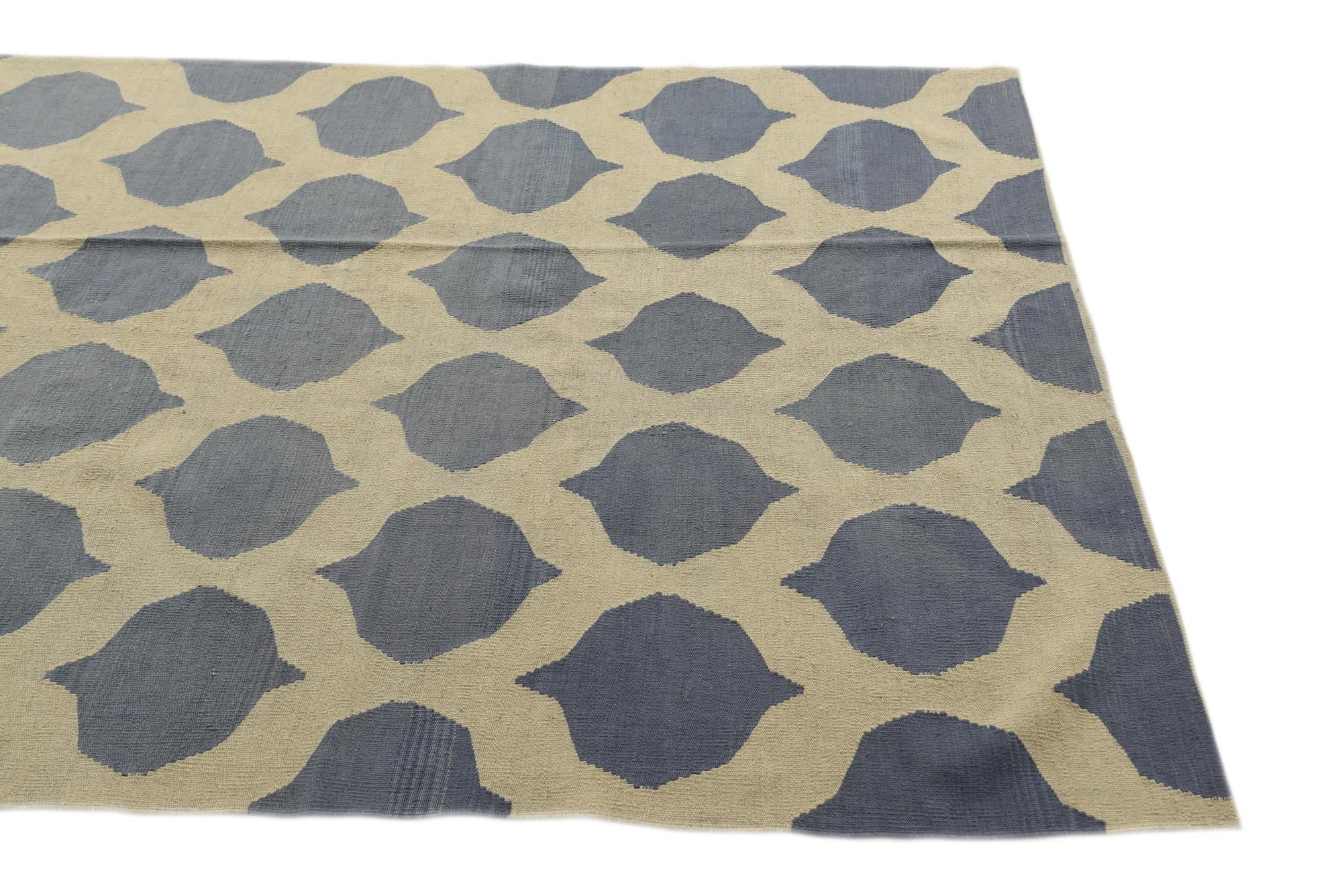 5' 10 x 7' 10 Hand Woven Kilim Modern Wool Rug