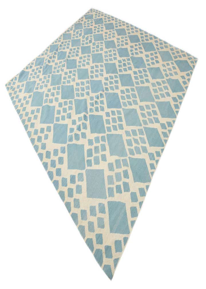 8' 9 x 9' 8 Hand Woven Kilim Modern Wool Rug