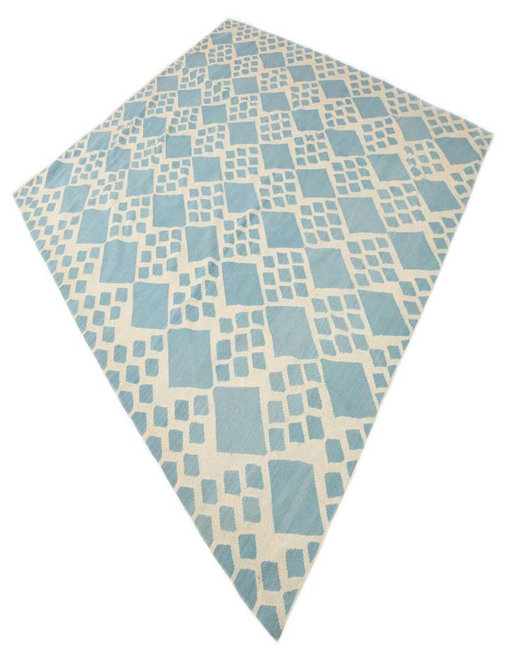 Detail image of 8' 9 x 9' 8 Hand Woven Kilim Modern Wool Rug