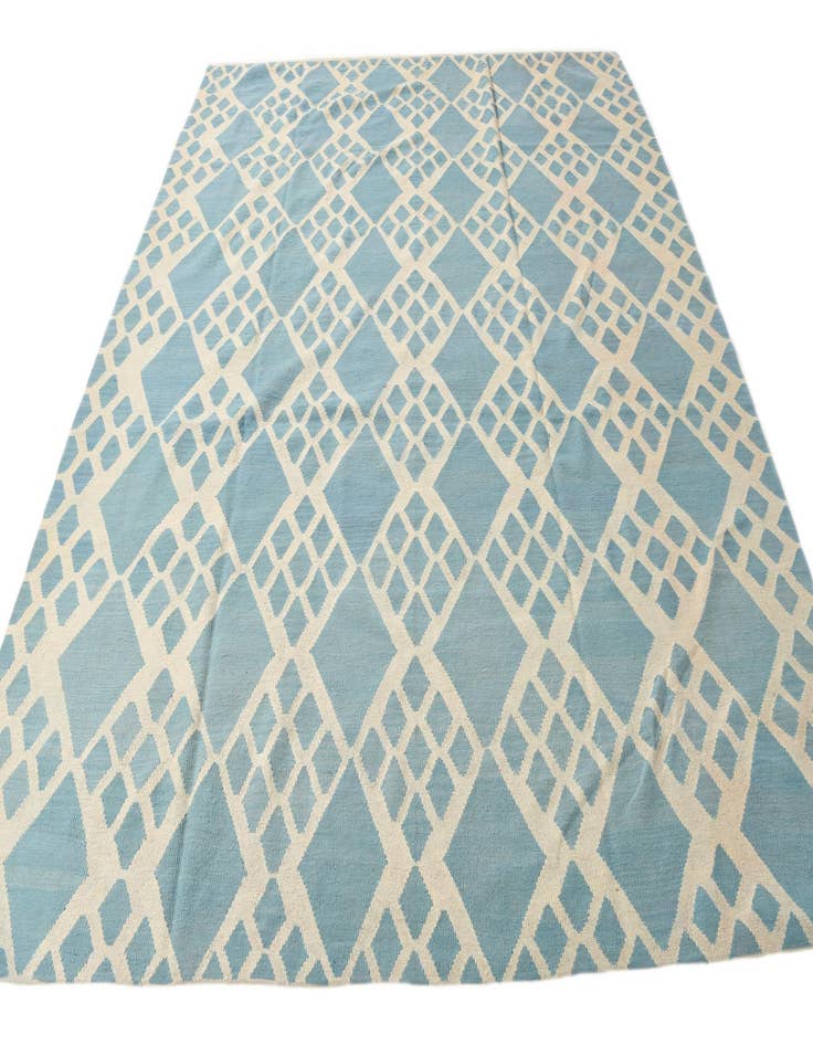 Detail image of 8' 9 x 9' 8 Hand Woven Kilim Modern Wool Rug