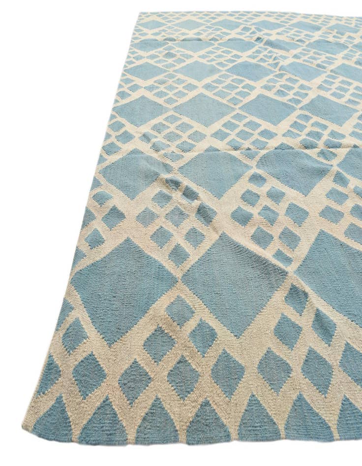 Detail image of 8' 9 x 9' 8 Hand Woven Kilim Modern Wool Rug
