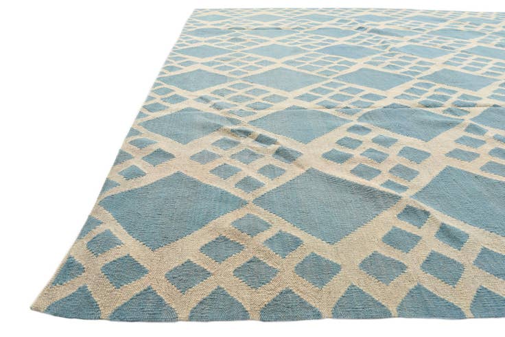 Detail image of 8' 9 x 9' 8 Hand Woven Kilim Modern Wool Rug