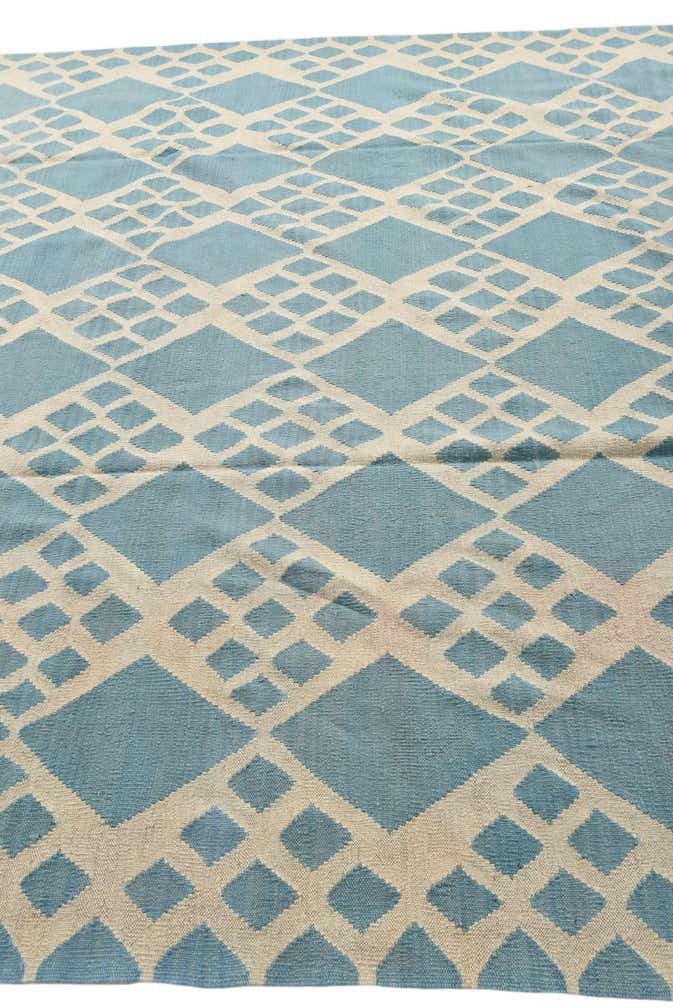 8' 9 x 9' 8 Hand Woven Kilim Modern Wool Rug
