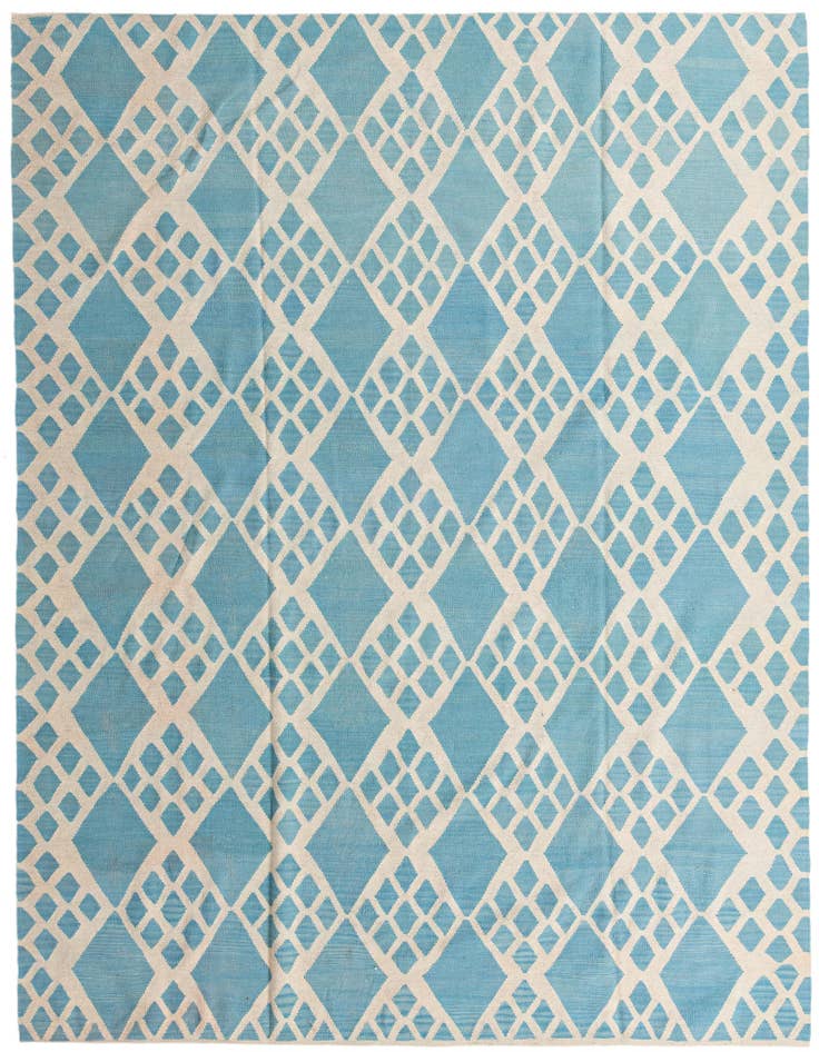 Detail image of 8' 9 x 9' 8 Hand Woven Kilim Modern Wool Rug
