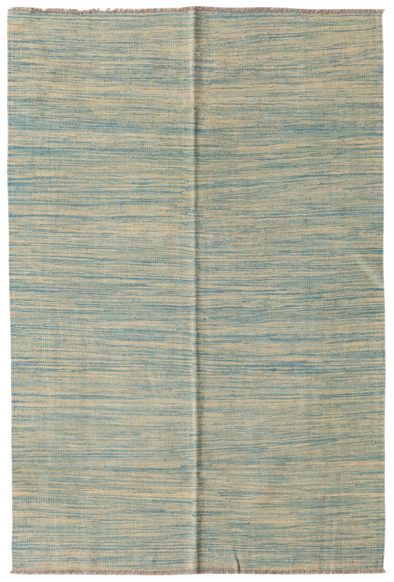 4' 1 x 6' Hand Woven Kilim Modern Wool Rug