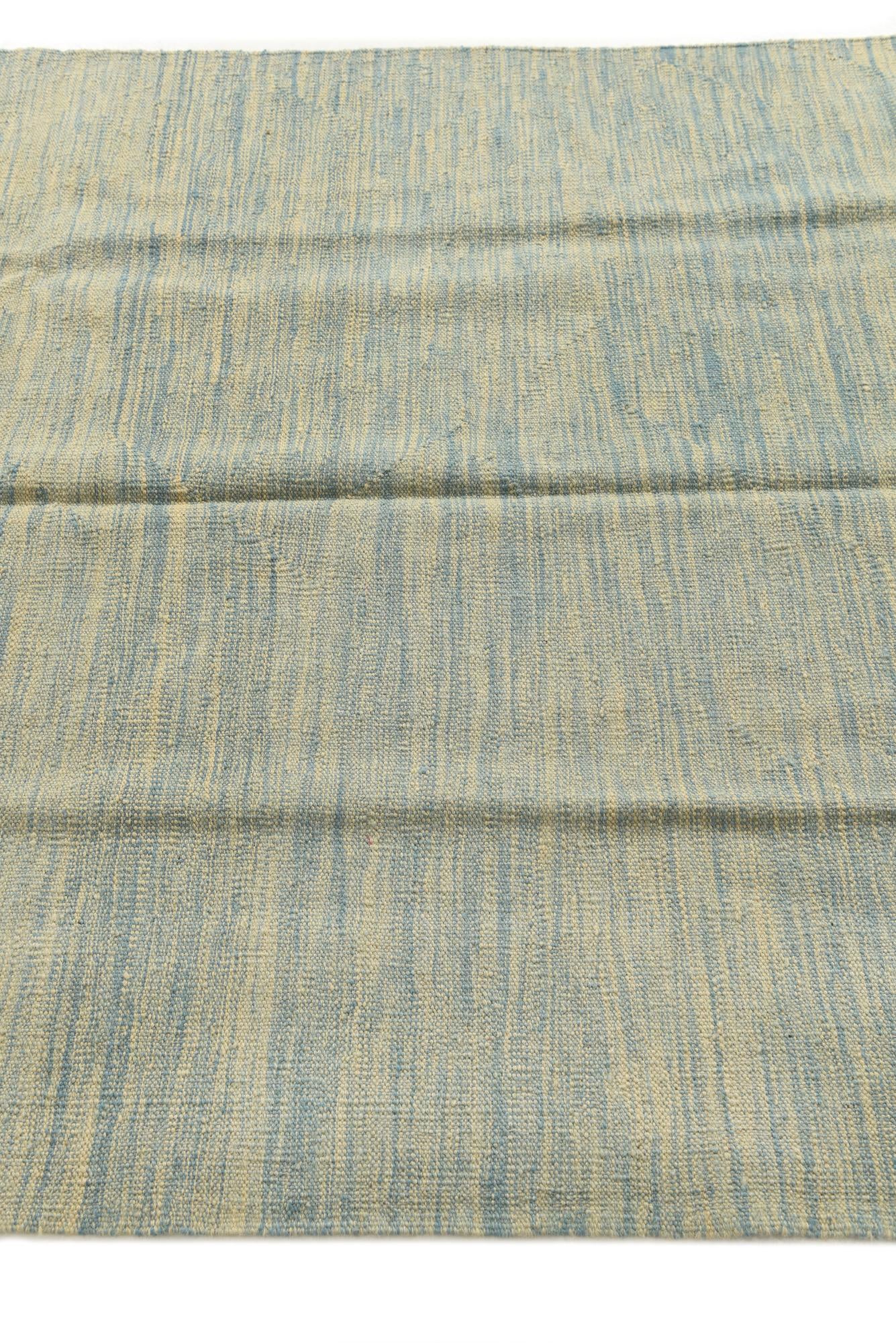 4' 2 x 6' 5 Hand Woven Kilim Modern Wool Rug