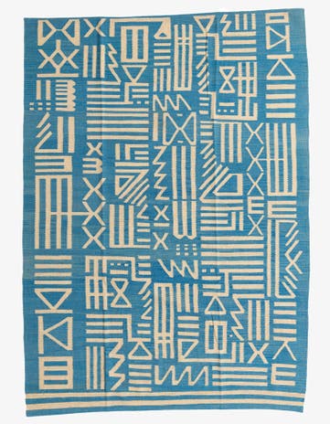 6' 11 x 9' 7 Hand Woven Kilim Modern Wool Rug