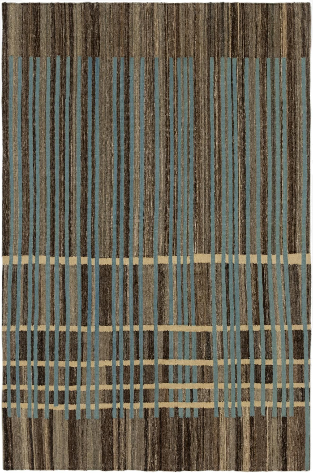 5' 5 x 8' 2  Hand Woven Kilim Modern Wool Rug