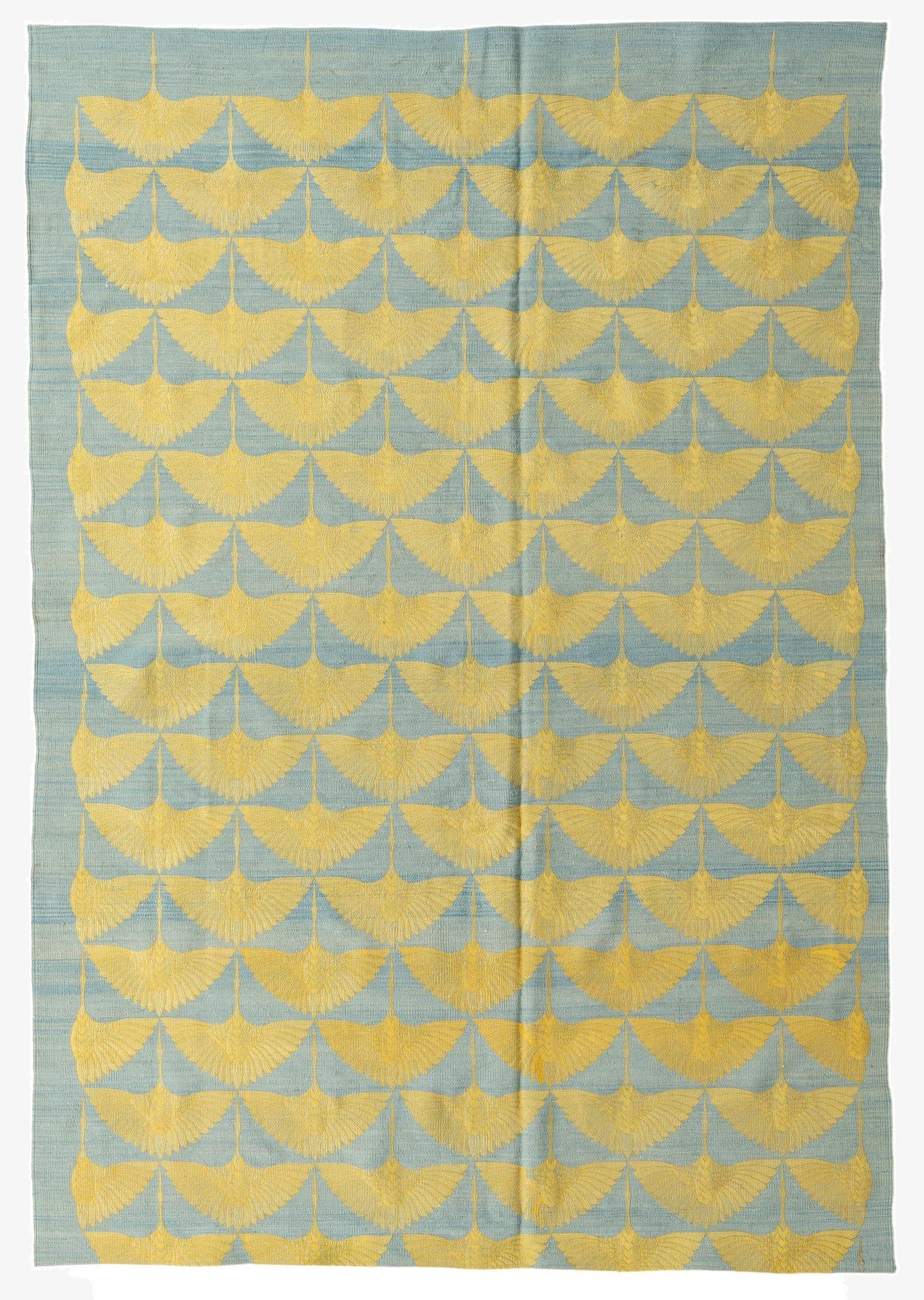 6' 6 x 9' 4  Hand Woven Kilim Modern Wool Rug