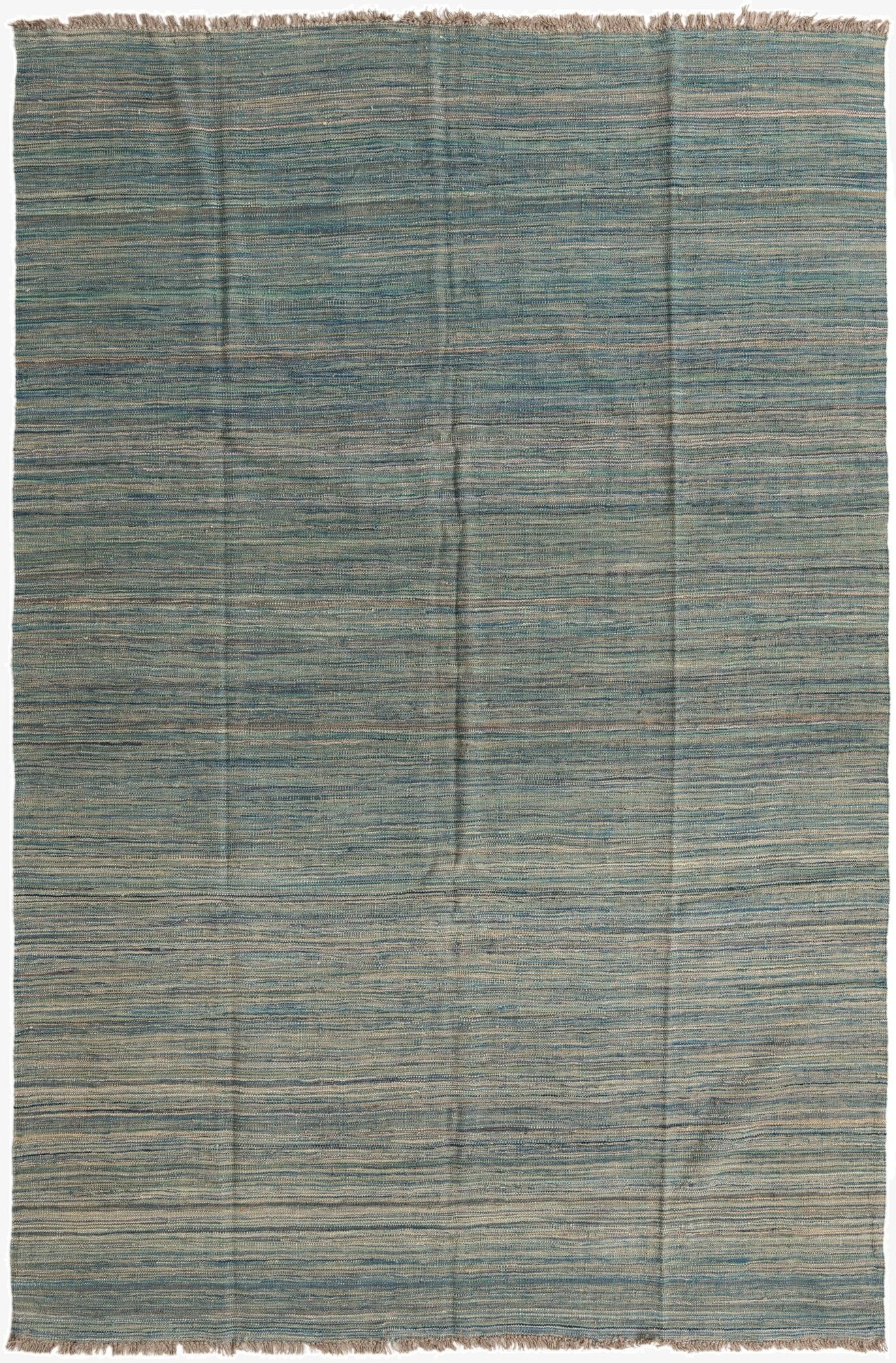 6' 4 x 9' 6  Hand Woven Kilim Modern Wool Rug