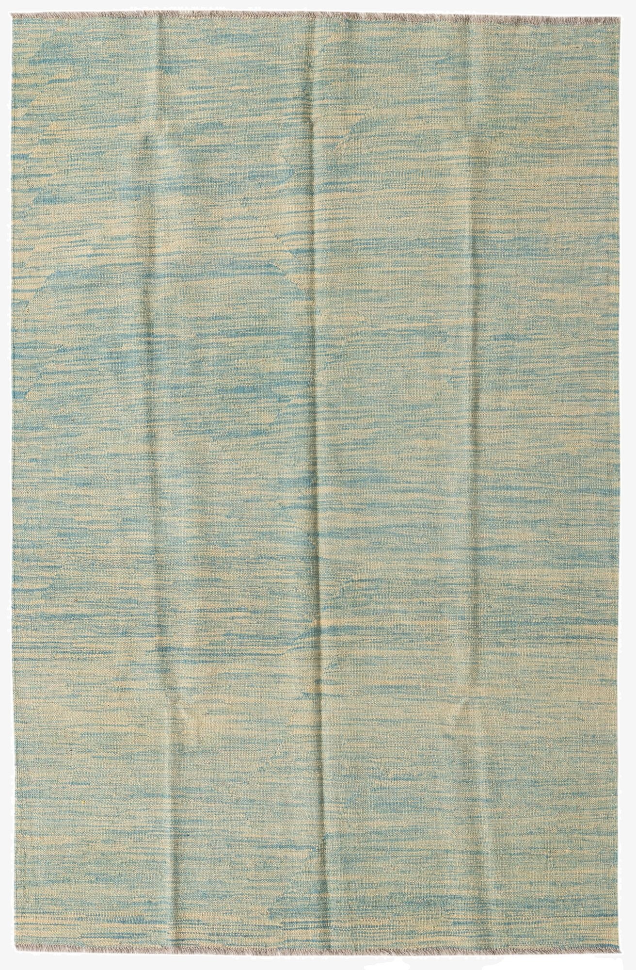 4' 2 x 6' 5  Hand Woven Kilim Modern Wool Rug