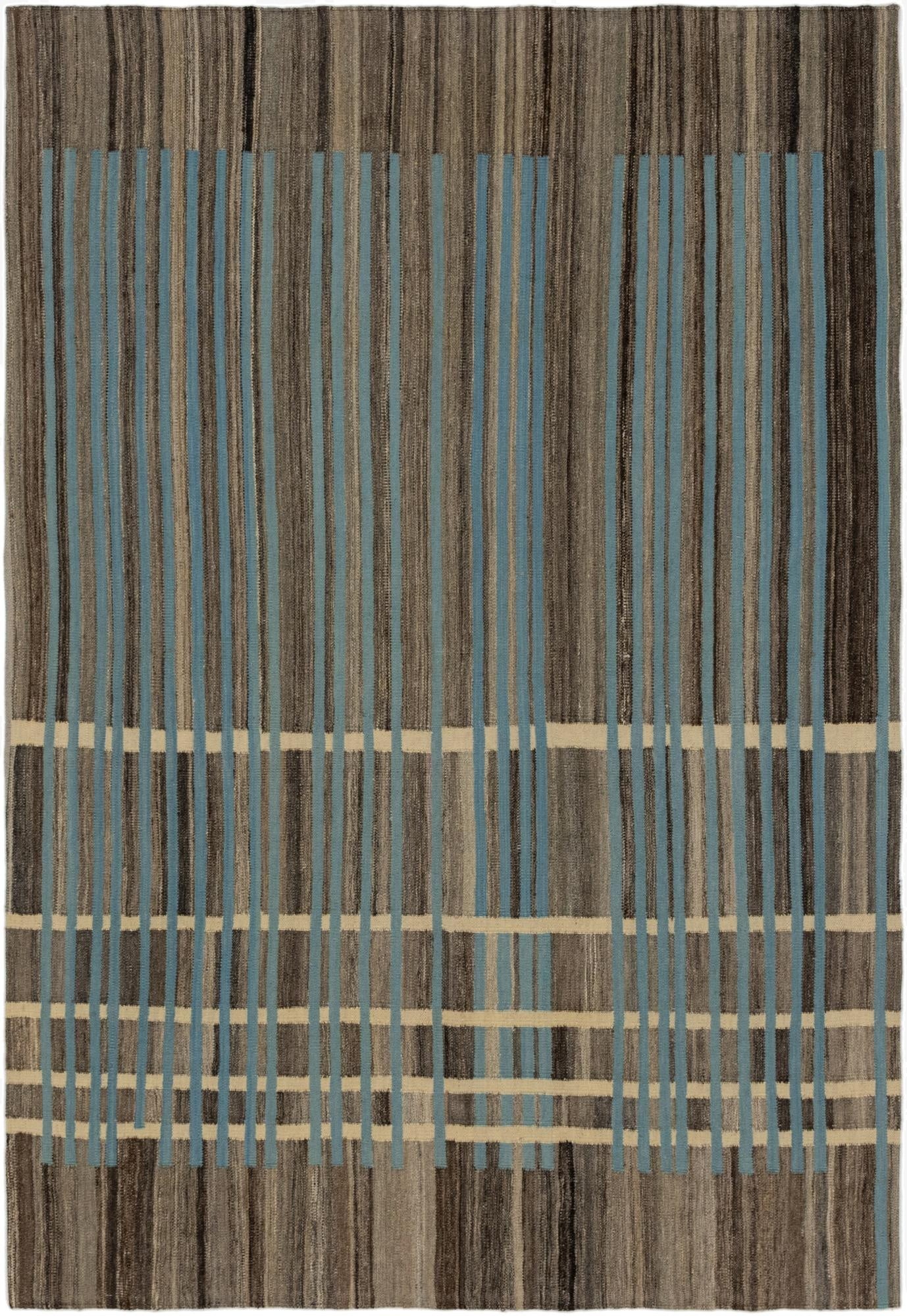 5' 8 x 8' 3  Hand Woven Kilim Modern Wool Rug