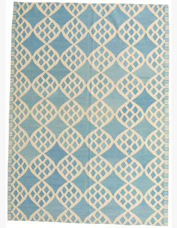 7' 1 x 9' 8 Hand Woven Kilim Modern Wool Rug