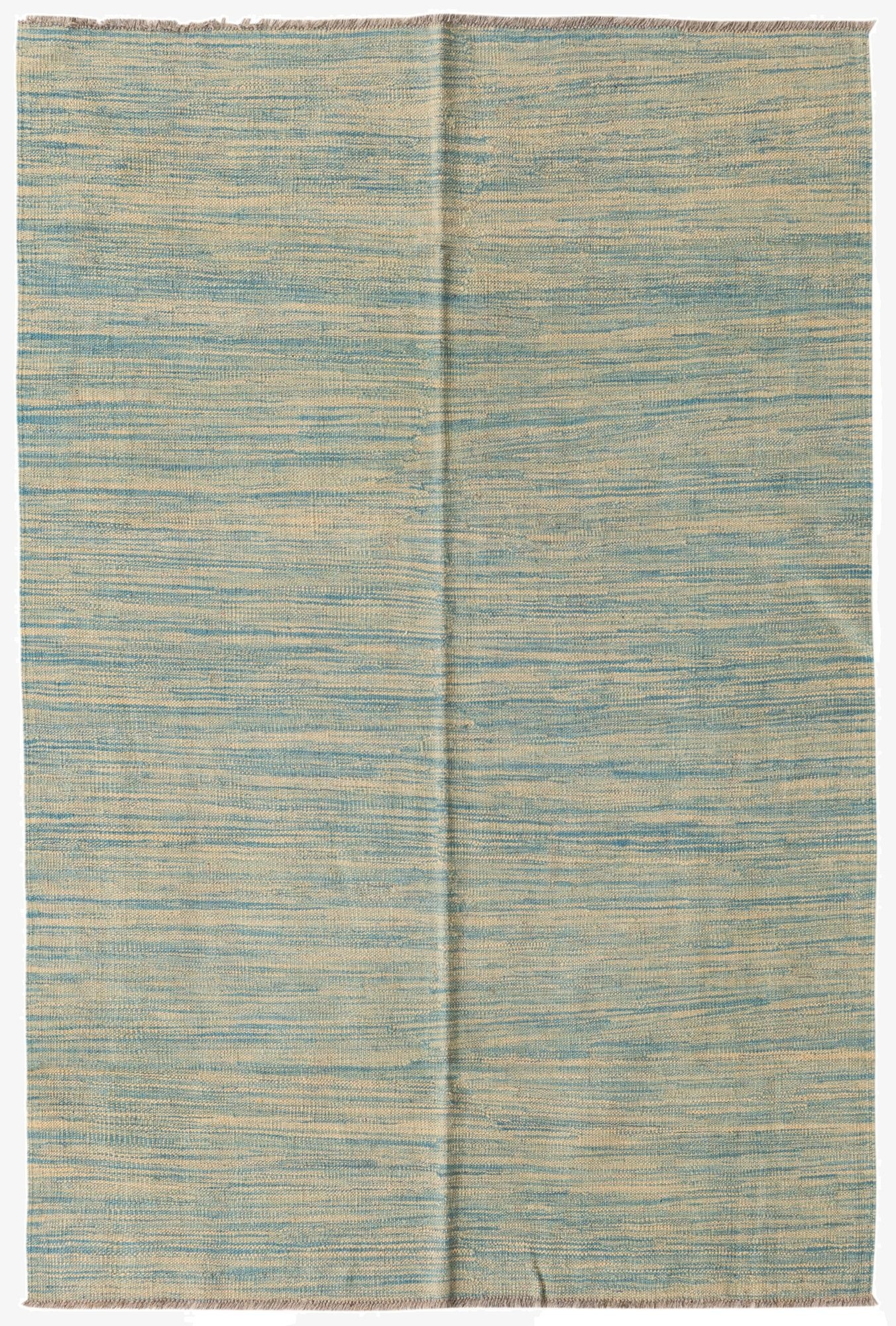 4' 1 x 6'  Hand Woven Kilim Modern Wool Rug